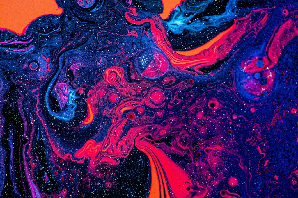 Swirling colours