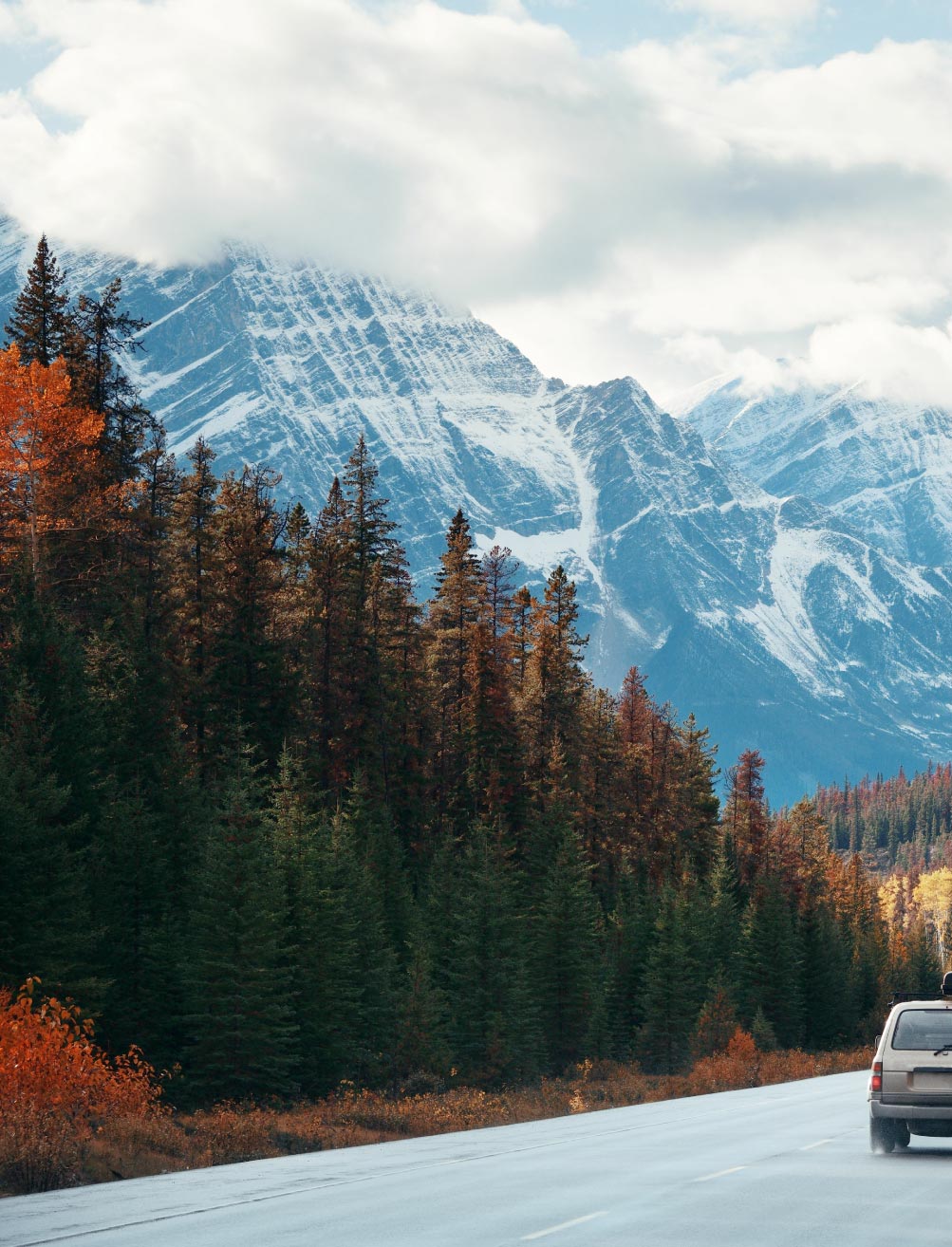 Idyllic view of the Canadian Rocky Mountains.