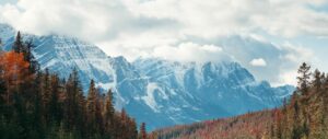 Idyllic view of the Canadian Rocky Mountains.